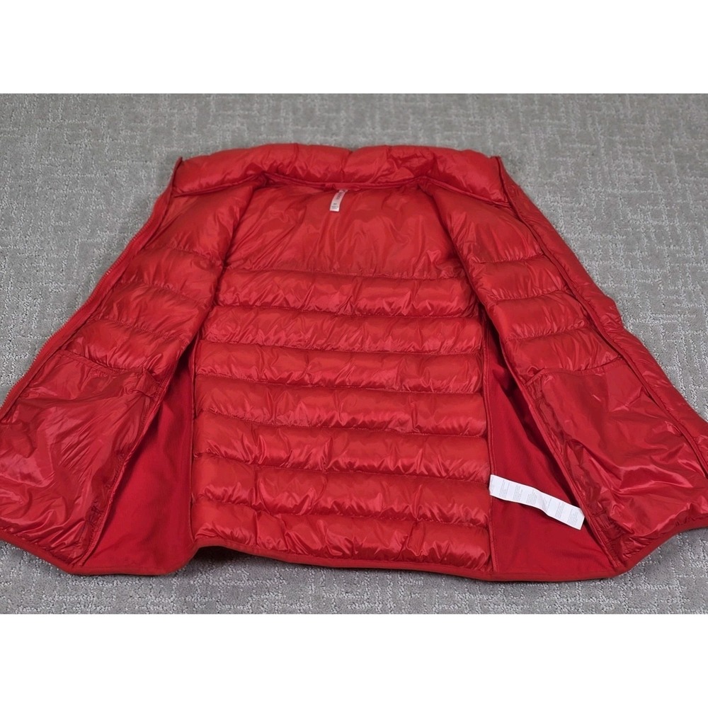 Fabletics Elliot Packable Electric Cherry Puffer Vest Women's Sz Medium Pockets - Picture 5 of 9